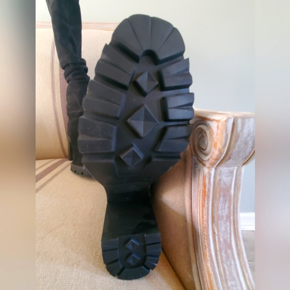 Women's Harley Davidson Boots, SUEDE, Black, 7.5 - Picture 5 of 6